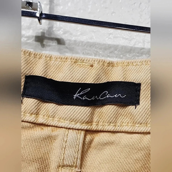 Kancan Washed High-Rise Distressed Shorts Sz Small Festival Beach Summer Boho - Picture 10 of 10